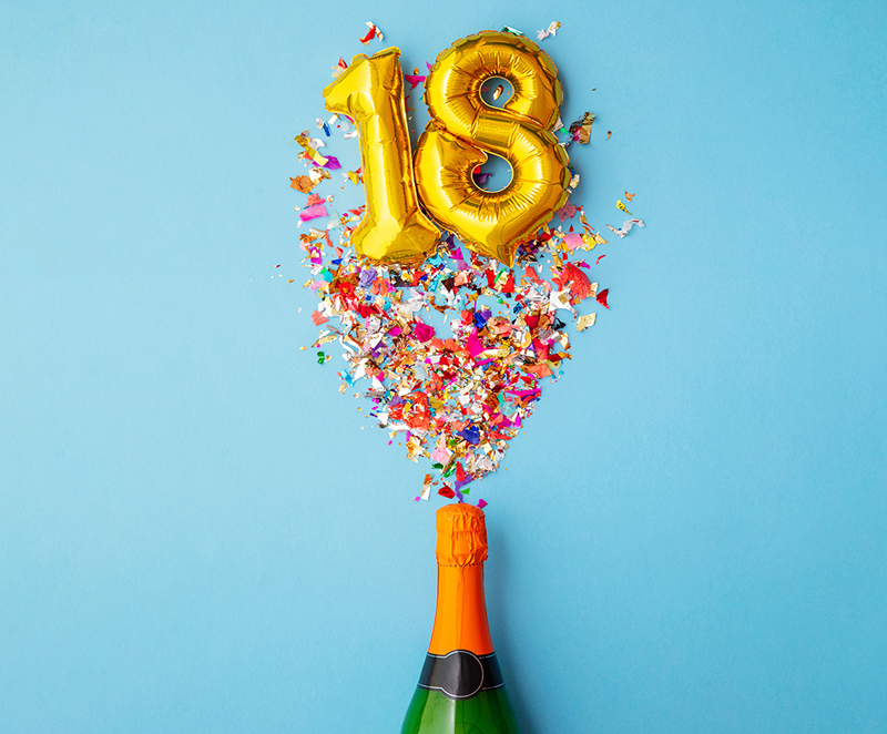 Życzenia na 18. urodziny