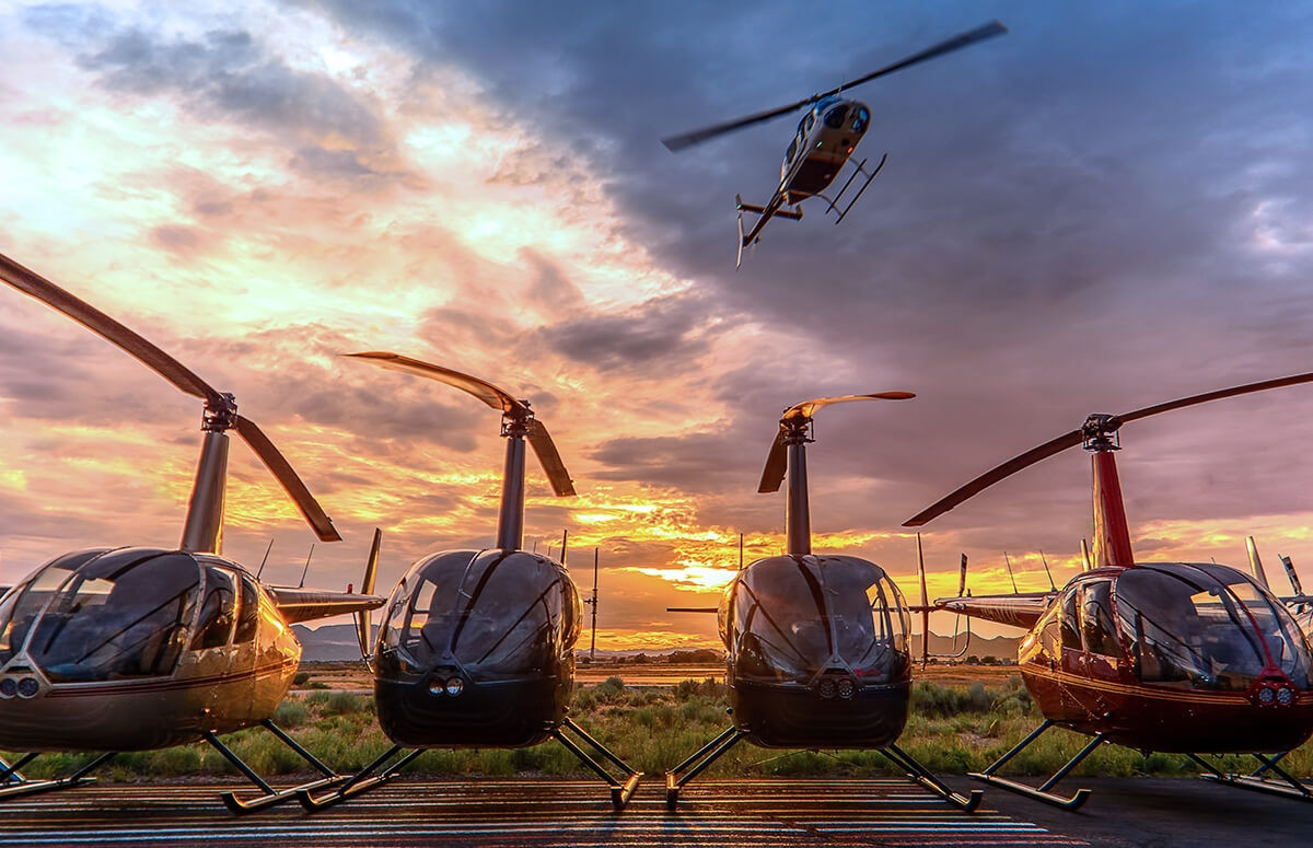 Helikoptery na lotnisku - Lekcja pilotażu w Warszawie