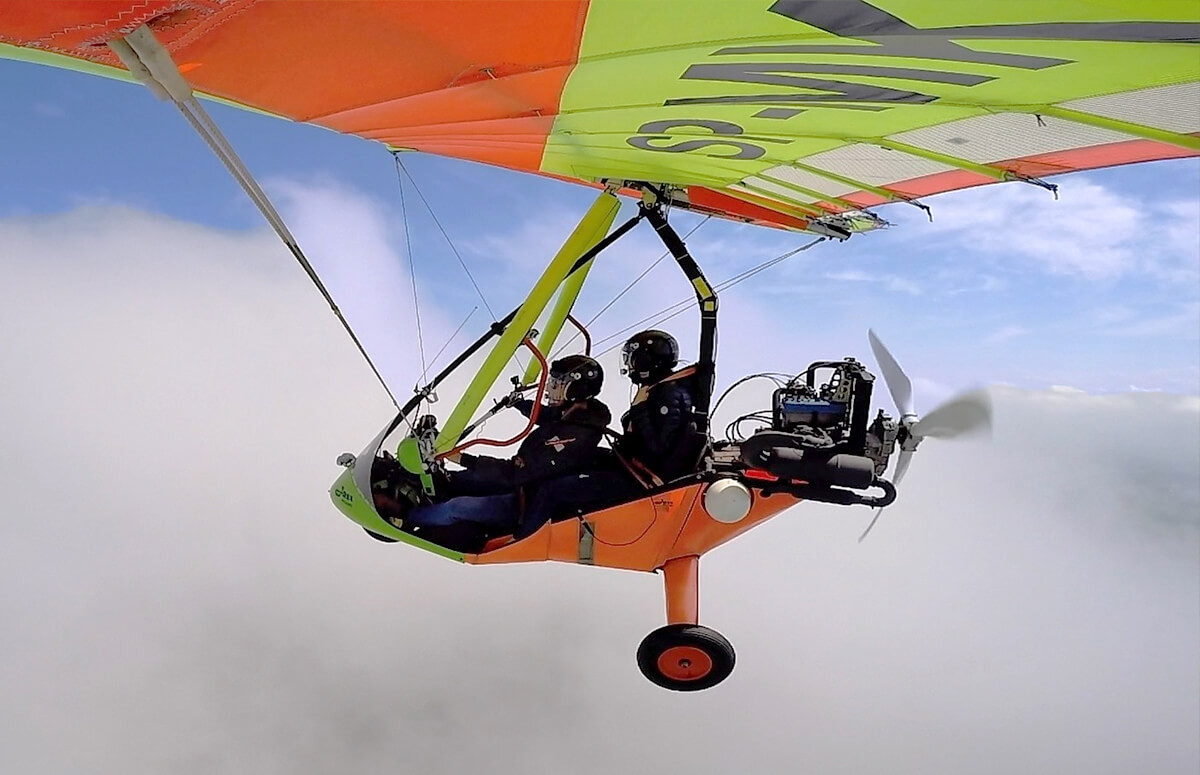 Lot motolotniąw tandemie - Dolina Nidy, Świętokrzyskie