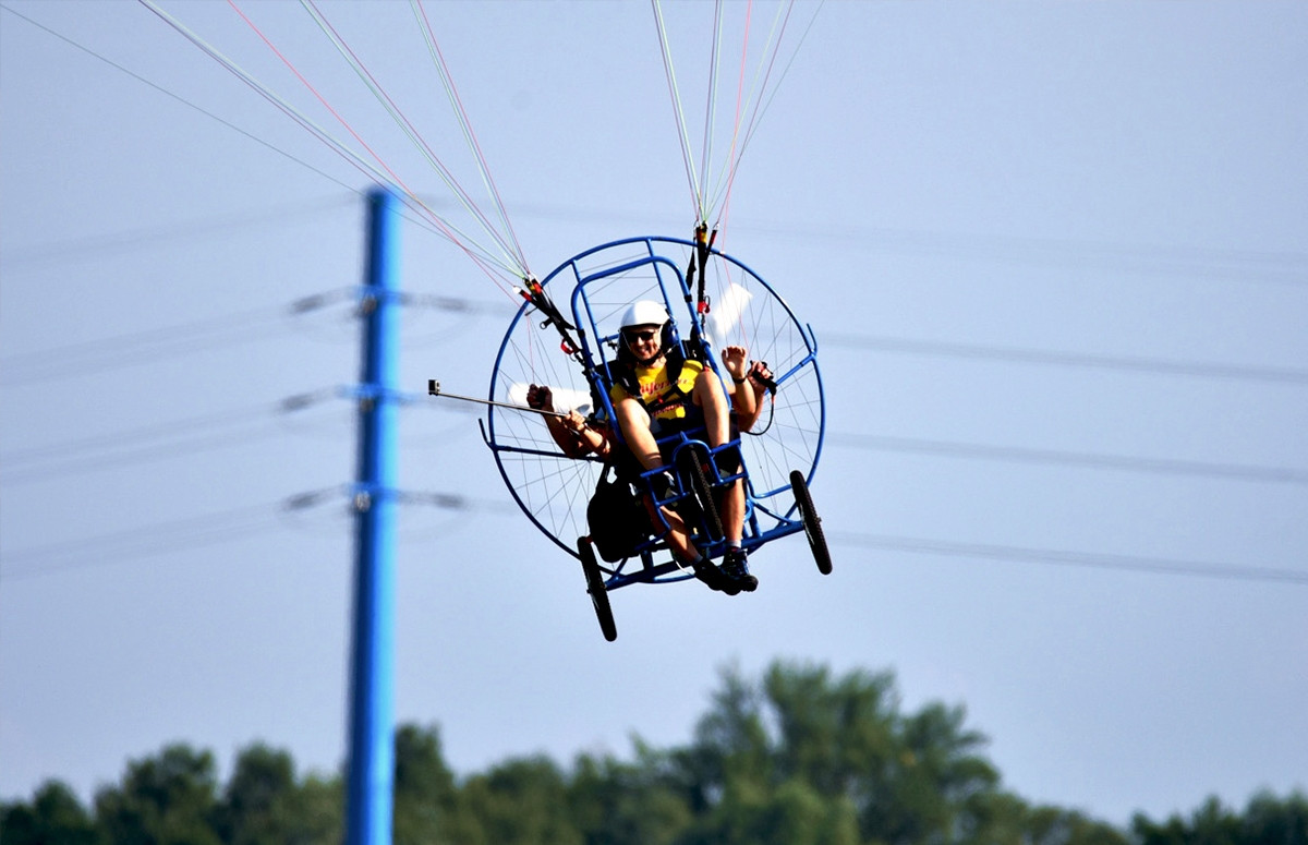 Motoparalotnia - lot nad Krakowem