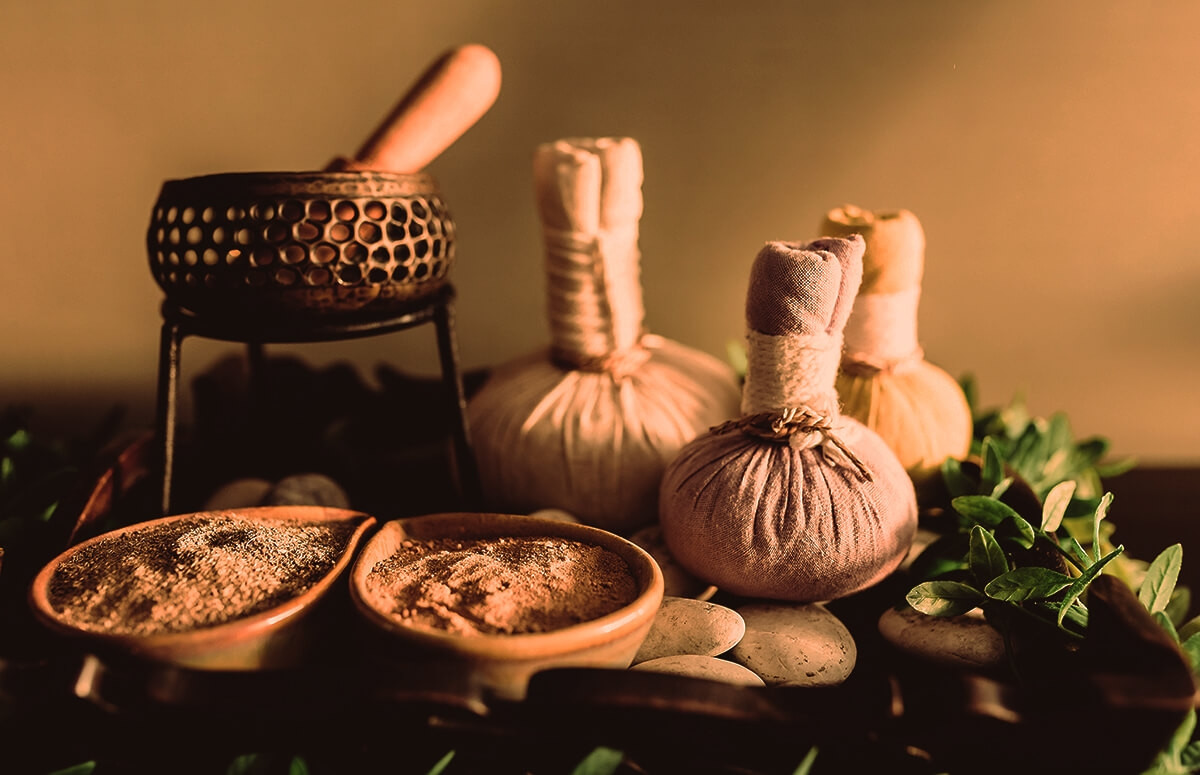 Stemple ziołowe do masażu