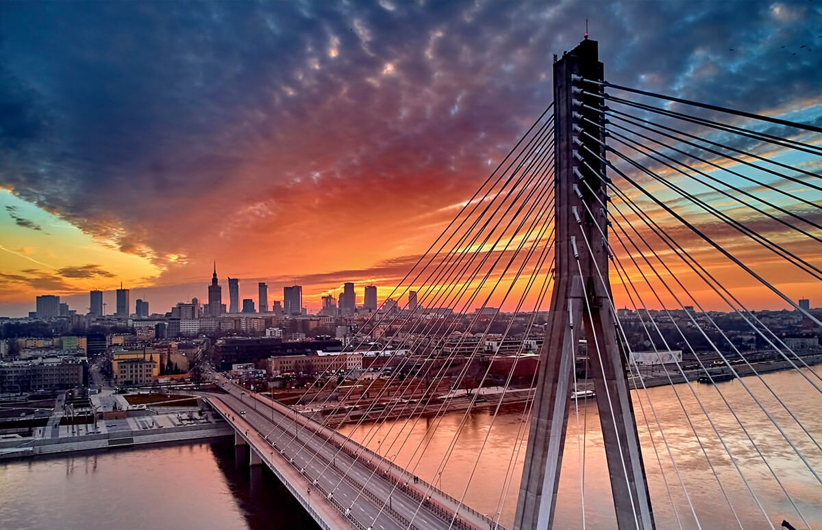 Lot helikopterem dla Dwojga z widokiem na Most Świętorzyski