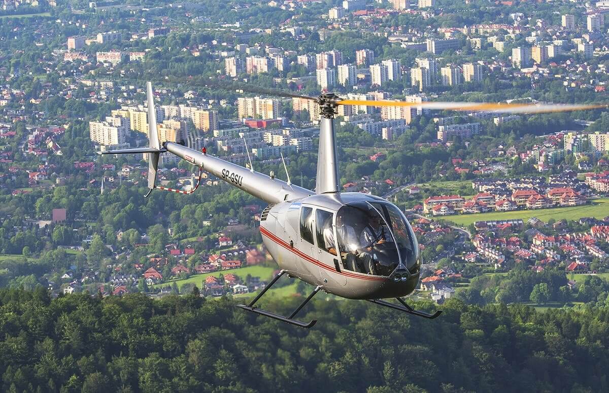 Lot helikopterem nad Bielsko-Białą