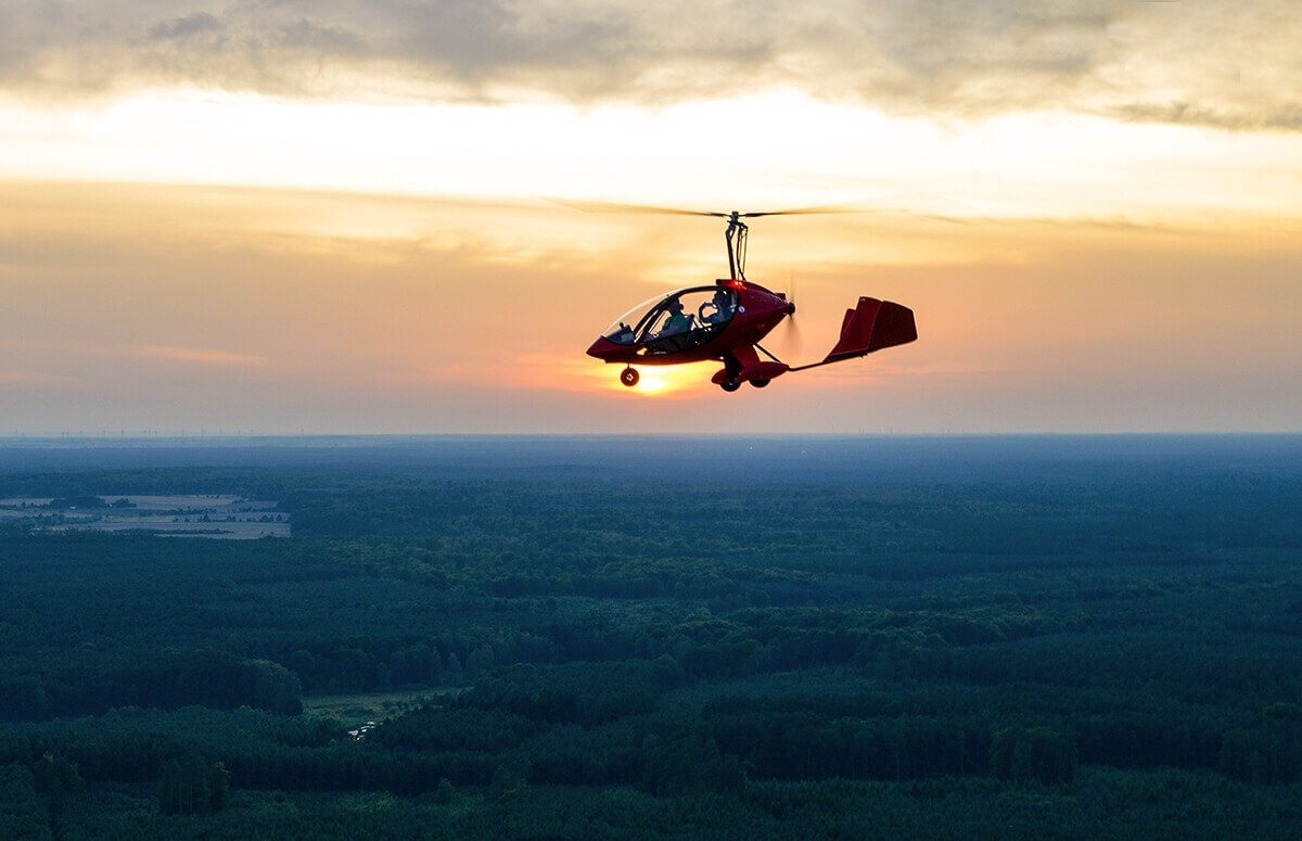 Lot żyrokopterem dla 2 osób - Wielkopolska