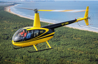 Lot helikopterem nad Bałtykiem