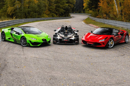 Lamborghini vs KTM X-Bow vs Ferrari - Pojedynek