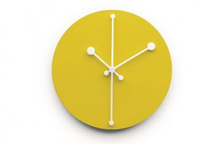 Zegar ścienny Dotty Alessi żółty