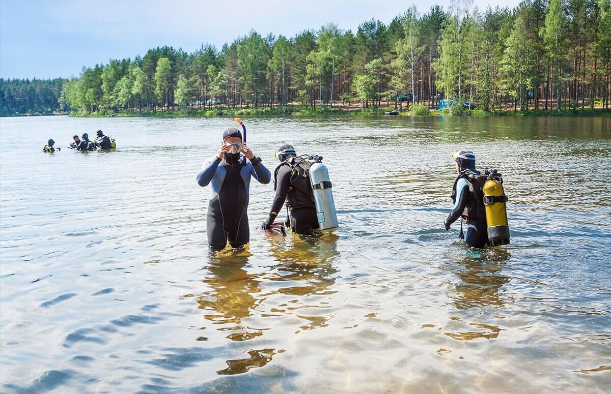 Lekcja nurkowania w Jeziorze Uiel