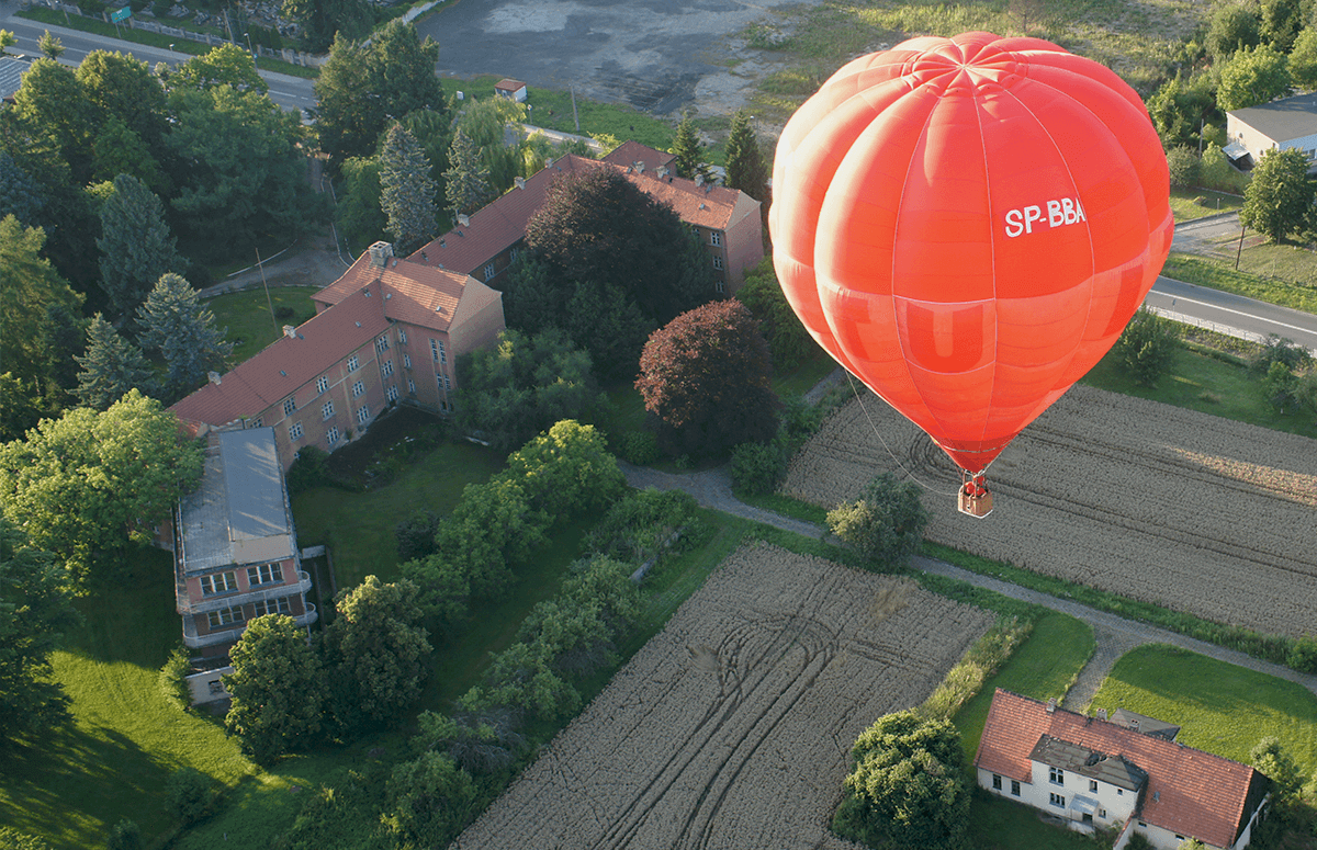 Lot balonem nad Dolnym Śląskiem - okolice Wrocławia