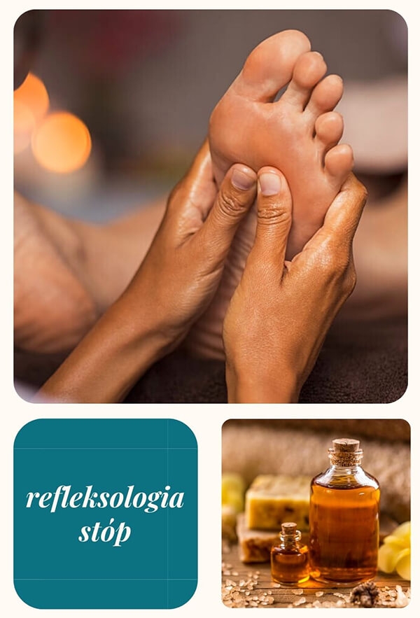 Rodzaje masażu - Refleksologia stóp - kolaż zdjęć