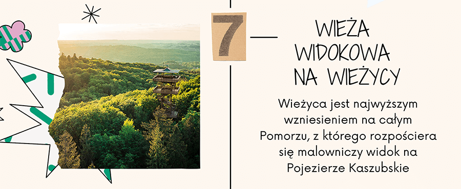 Wieża widokowa na Wieżycy - atrakcje Pomorza