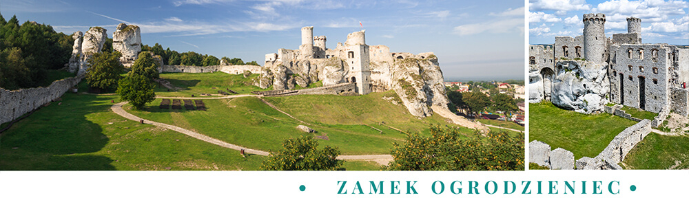 Zamek Ogrodzieniec - kolaż