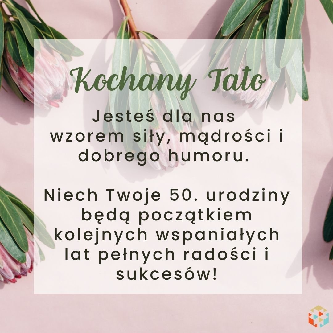 Życzenia na 50 urodziny dla Taty